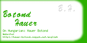 botond hauer business card